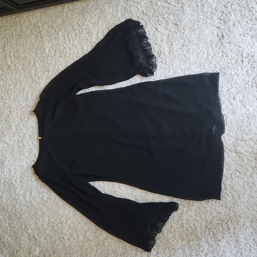 Rachael and Chloe sheer sleeve LBD little black dress
